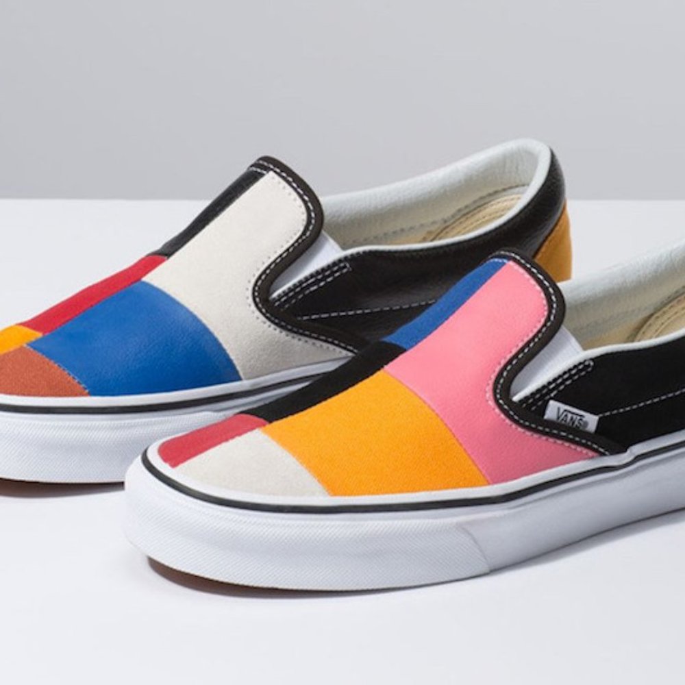 VANS PATCHWORK SLIP-ON SHOES W.US 9.5 | M.US 8 slip ons